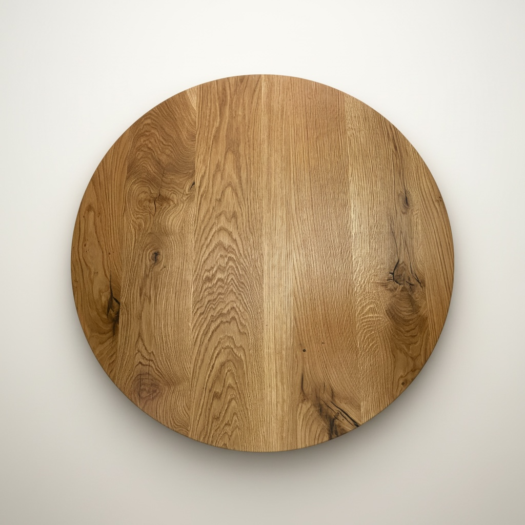 Handmade Oak Table Top - Round Shape