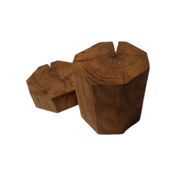 Handmade Oak Accent Decor - Hexagonal Shape