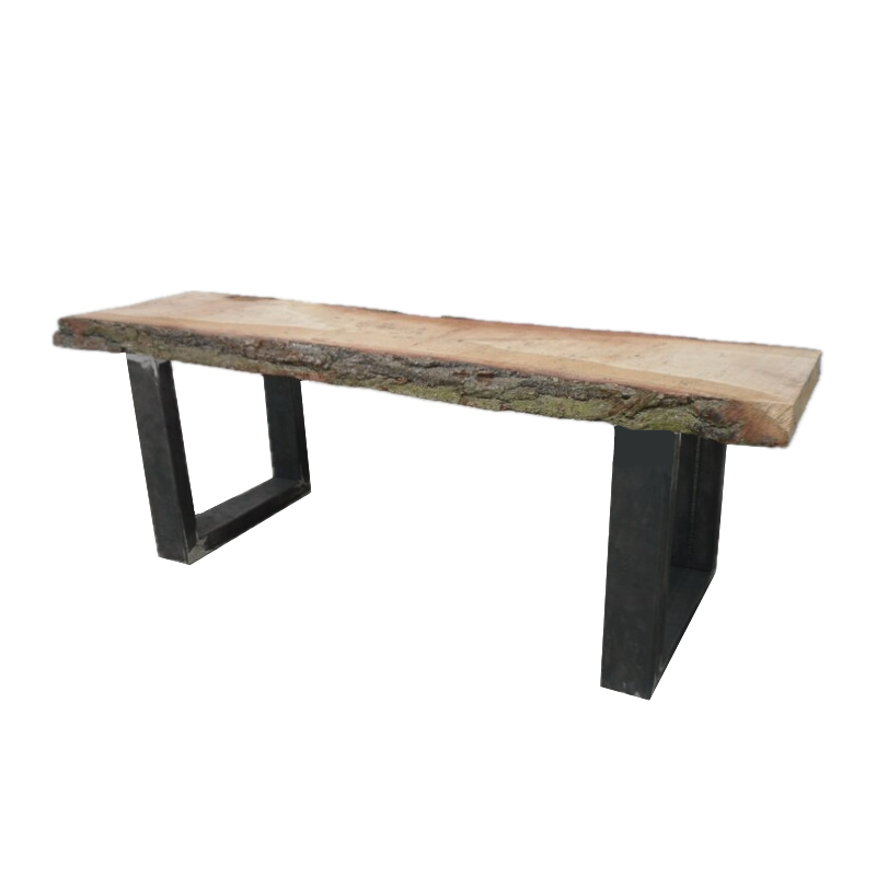 Handmade Narural Oak Sitting Bench - U Shaped Legs