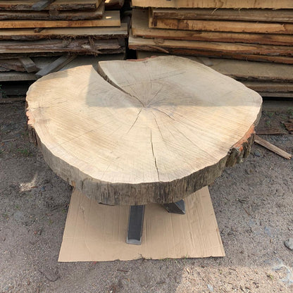 Massive Eichenscheibe 80x77x8cm, ideal für Epoxidharz, 5-6 Jahre lagerfähig, DIY