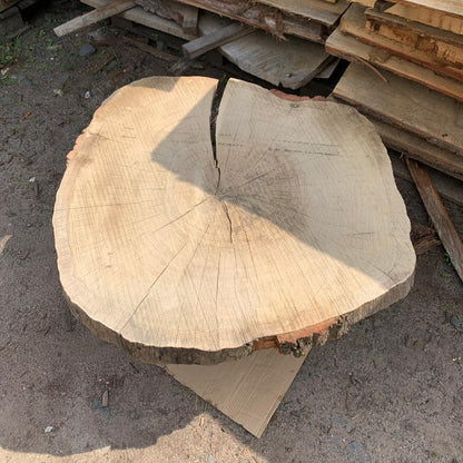 Massive Eichenscheibe 80x77x8cm, ideal für Epoxidharz, 5-6 Jahre lagerfähig, DIY