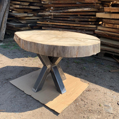 Solid oak wood disc 86x75x8cm, ideal for epoxy resin, stored for 5-6 years, DIY