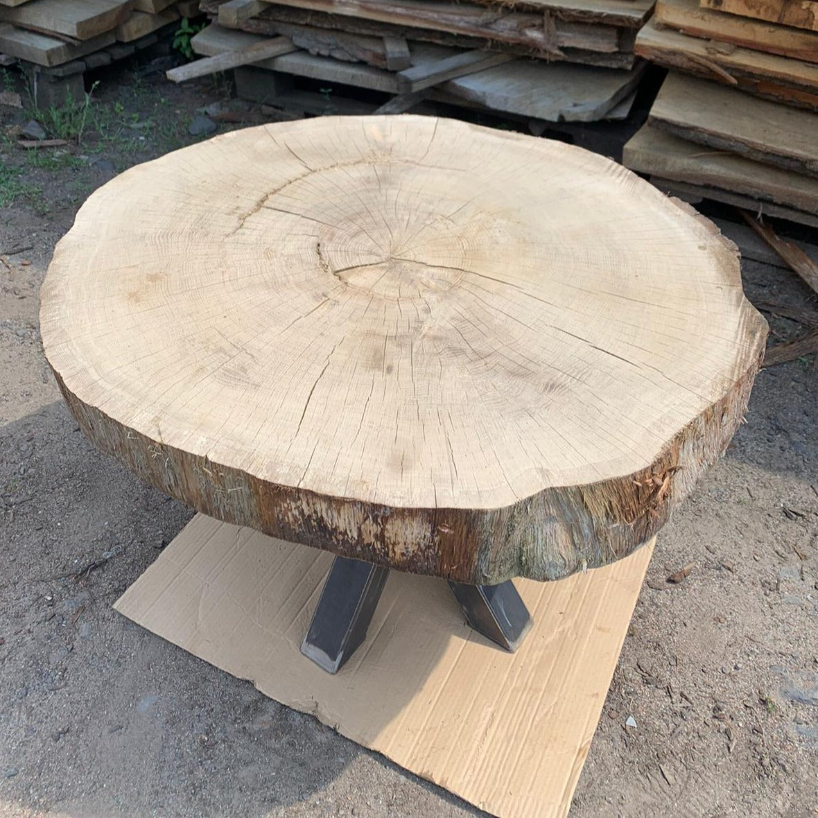 Solid oak disc 82,5x73x8cm, ideal for epoxy resin, stored for 5-6 years, DIY