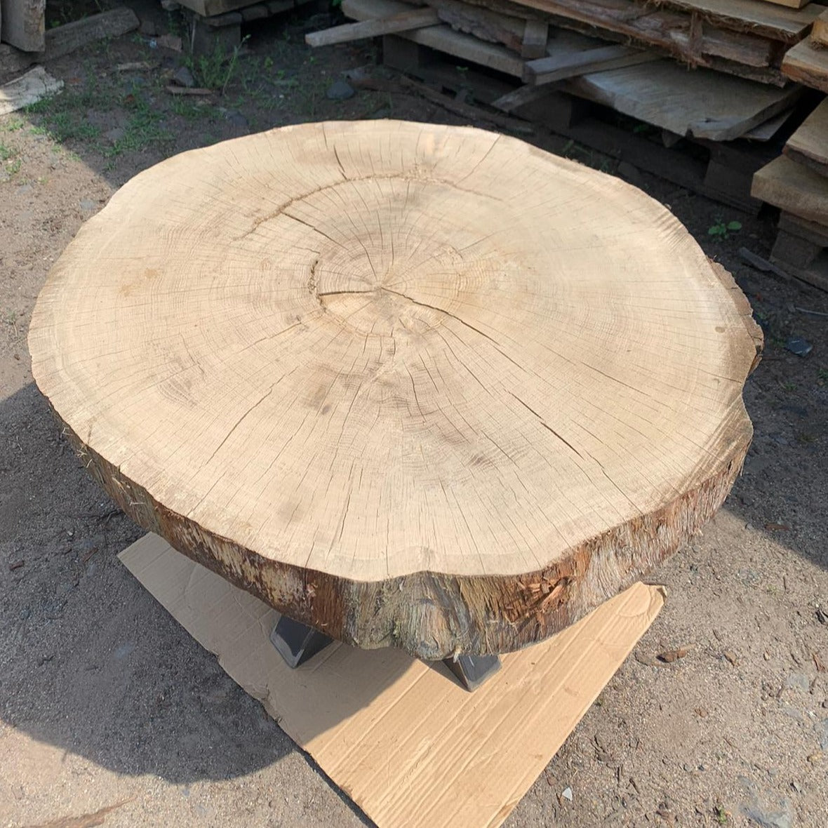 Solid oak disc 82,5x73x8cm, ideal for epoxy resin, stored for 5-6 years, DIY