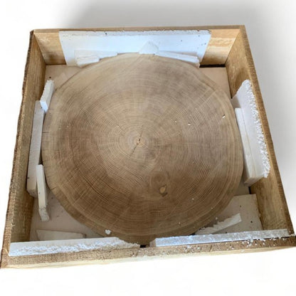 Massive Eichenscheibe 80x77x8cm, ideal für Epoxidharz, 5-6 Jahre lagerfähig, DIY