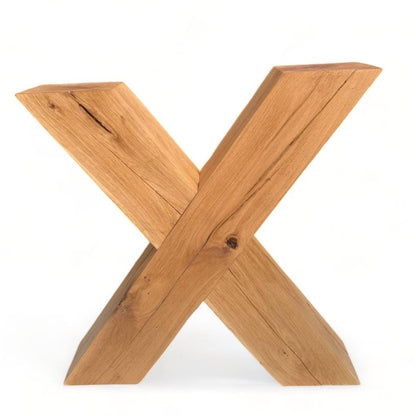 Handmade Wooden Table Legs X shape - 15x15cm