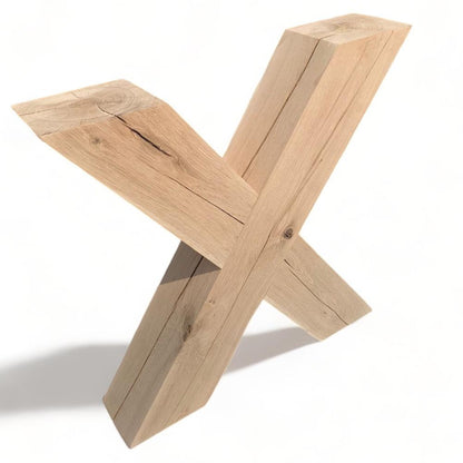 Handmade Wooden Table Legs X shape - 15x15cm