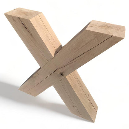 Handmade Wooden Table Legs X shape - 15x15cm