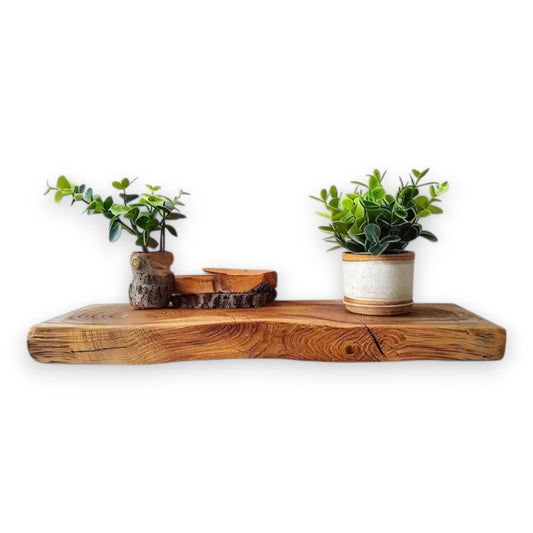 Handmade Shelf Natural Edge Thickness 2.5cm - Oiled